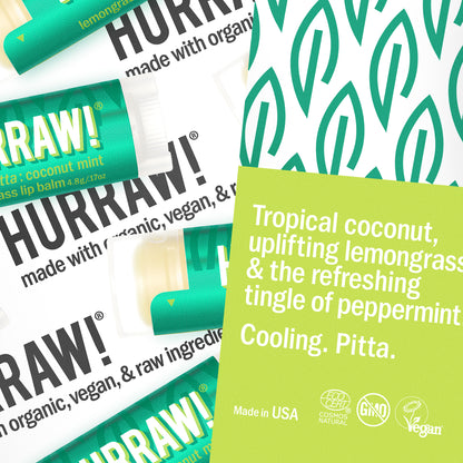 Frisse Pitta lippenbalsem van Hurraw voor dagelijkse lipverzorgin