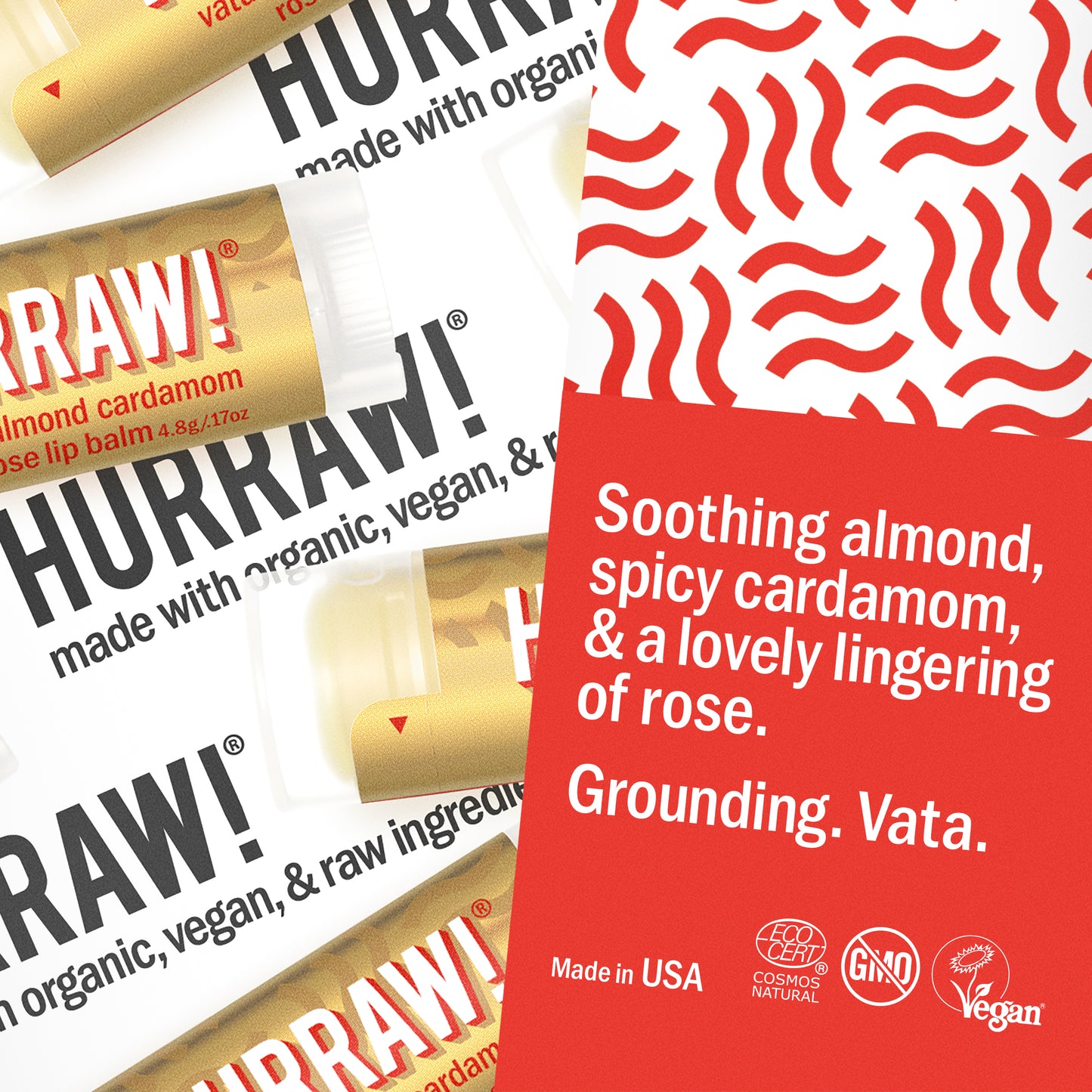 Detail van Hurraw vata lippenbalsem met warme zachte uitstraling