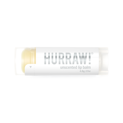 Hurraw ongeparfumeerde lippenbalsem productfoto op lichte achtergrond