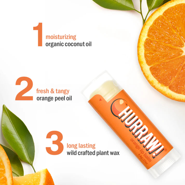 Sinaasappel lippenbalsem met frisse citrusgeur en zonnige uitstraling